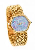 Beautiful Ladies Audemars Piguet Watch in 18K Yellow Gold and Having a Lovely Natural Opal Face
