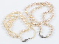 WITHDRAWN - Two Vintage Strands of Pearls in Graduating Sizes 17" in Length