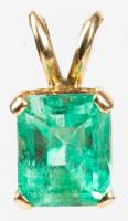 Beautiful Brazilian Emerald Approximately 3.5 Carats in 14K Yellow Gold Mount from Amsterdam Sauer in Brazil