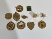 Assorted 14K Yellow Gold Charms 1960s-70s Weighing 44.5 Grams