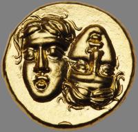 24 Karat Yellow Gold Facsimile of a Greek Stater of Istros, ca. 400-350 BC Perfect for Use in Jewelry