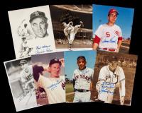 Collection of 19 Hall of Famers Signing 8 x 10" Portraits: Hank Aaron, Yogi Berra, Lou Boudreau, Harmon Killebew, Whitey Ford, B