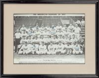 Brooklyn Dodgers: 1947 Signed Re-Strike Photo Originally Printed in the New York Journal American Boasting 15 Player Signatures