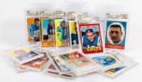 Fine Dealer Stock of Over 60 Johnny Unitas Graded Cards, 53 by Beckett