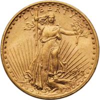 1913-S $20 St. Gaudens PCGS MS62