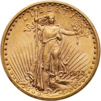 1912 $20 St. Gaudens PCGS MS62