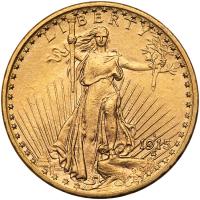 1915-S $20 St. Gaudens NGC Unc Details