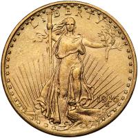 1916-S $20 St. Gaudens PCGS MS62