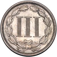 1883 Nickel 3C PCGS AU58 - 2