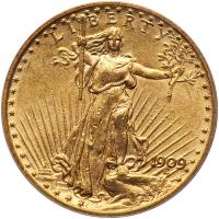 1909 $20 St. Gaudens PCGS MS62