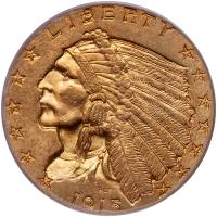 1915 $2.50 Indian PCGS MS63