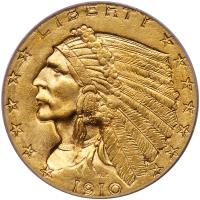 1910 $2.50 Indian PCGS MS64