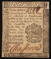 Pennsylvania, October 25, 1775, 4 Pence, PA-182