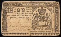 New York, April 15, 1758, Ten Pounds, NY-154 Fine