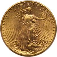 1910-S $20 St. Gaudens PCGS AU58