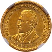 1905 Lewis & Clark Gold $1 NGC AU50