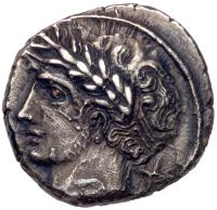 Etruria, Populonia. Silver 10 Asses (4.15 g), ca. 300-250 BC