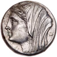 Sicily, Syracuse. Philistis, wife of Hieron II. Silver 16 Litrai (13.56 g), 275-215 BC