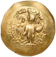 Hunnic. Hephthalites. Alchon Huns. Uncertain ruler, 5th Century AD. Gold Dinara (7.15 g).