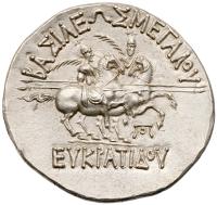 Kingdom of Baktria. Eukratides I Megas, ca. 170-145 BC - 2