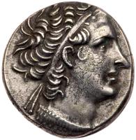 Kings of Egypt. Ptolemy XII Neos Dionysos (Auletes), restored 55-51 BC. Silver Tetradrachm