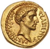 Q. Labienus. Gold Aureus, 40 BC. 8.05g