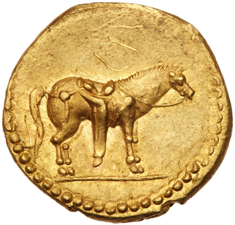Q. Labienus. Gold Aureus, 40 BC. 8.05g