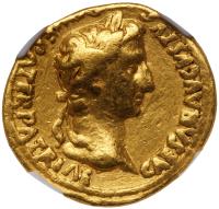 Augustus. 27 B.C.-A.D. 14 AV aureus (20.6 mm, 7.80 g, 1 h).