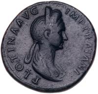 Plotina. Ã Sestertius (23.01 g), Augusta, AD 105-123