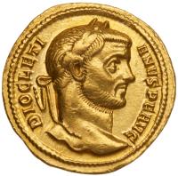 Diocletian, AD 284-305. Gold Aureus (5.04 g), Rome, struck AD 294-296.