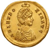 Aelia Eudoxia, Augusta (AD 400-404). Gold Solidus (4.48g), Constantinople, struck AD 400-401.