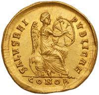 Aelia Eudoxia, Augusta (AD 400-404). Gold Solidus (4.48g), Constantinople, struck AD 400-401. - 2