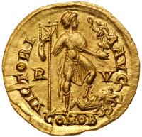 Honorius. Gold Solidus (4.50 g), AD 393-423 - 2