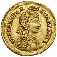 Galla Placidia. Gold Solidus (4.51 g), Augusta, AD 421-450