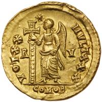 Galla Placidia. Gold Solidus (4.51 g), Augusta, AD 421-450 - 2