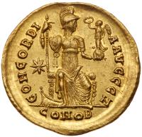 Theodosius II. Gold Solidus (4.49 g), AD 402-450 - 2