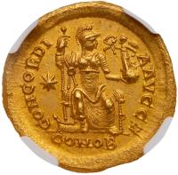 Theodosius II, 402-450 AD. Gold Solidus (4.42 g) - 2