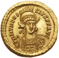 Theodosius II. Gold Solidus (4.47 g), AD 402-450