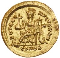 Theodosius II. Gold Solidus (4.47 g), AD 402-450 - 2