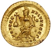 Theodosius II. Gold Solidus (4.49 g), AD 402-450 - 2