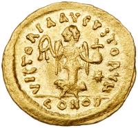 Justinian I. Gold Tremissis (1.49 g), 527-565 - 2