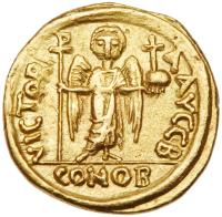 Maurice Tiberius. Gold Solidus (4.42 g), 582-602 - 2