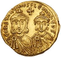 Constantine V Copronymus. Gold Solidus (4.44 g), 741-775