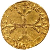 France: Dombes. Louis II of Bourbon-Montpensier (1560-1582). Gold 2 Ecu d'or or 1 Pistole, 1578 - 2