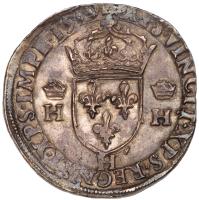 France. Francis II (1559-1560). Silver Teston, 1559-H - 2