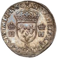 France. Charles IX (1560-1574). Silver Teston, 1562 - 2
