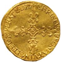 France. Charles IX (1560-1574). Gold Ecu d'or, 1572-B (Rouen) - 2