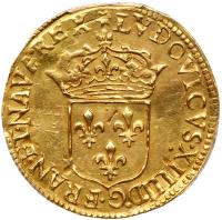 France. Louis XIV (1643-1715). Gold Ecu d' or, 1644-I