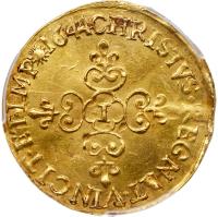 France. Louis XIV (1643-1715). Gold Ecu d' or, 1644-I - 2