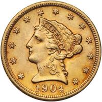 1904 $2.50 Liberty PCGS MS62
